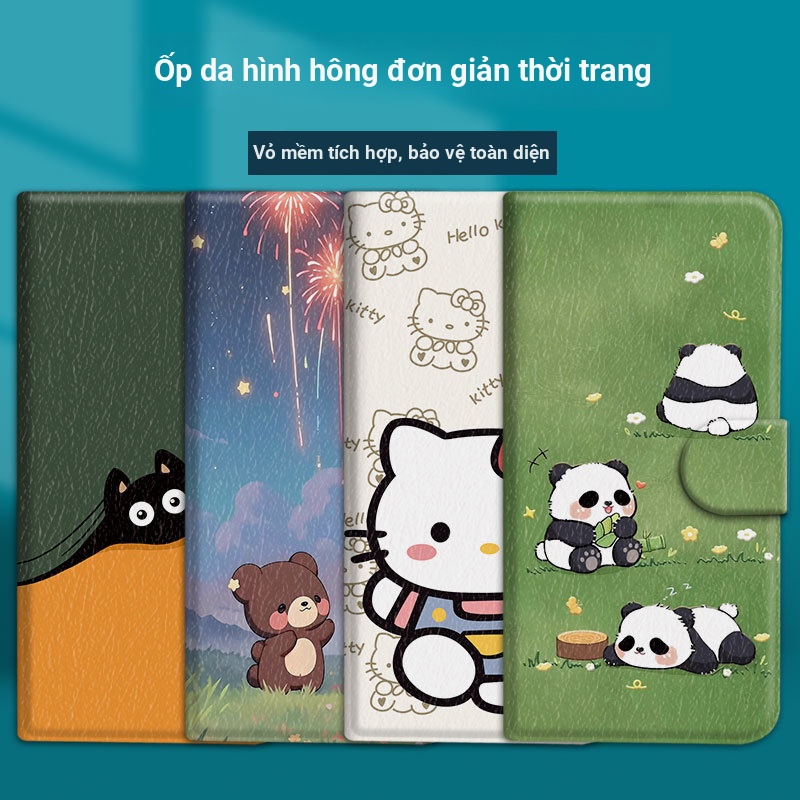 Ốp Điện Thoại Dễ Thương Thích Hợp Cho Apple iPhone 12 Mini 13 14 Pro max KT Panda Vỏ Bảo Vệ