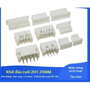 10 CÁI / ZH1.25MM 1.27 Giá đỡ kim thẳng Vỏ cao su cong 2P / 3P / 4P / 5P / 6P / 7P / 8P / 9P / 10P / 12P