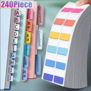 240 Nhiều Màu Sắc Chỉ Số Dán Nhãn Giấy Dán Ghi Chú Ghi Chú Ghi Nhớ Đánh Dấu Trang Note Tab Trường Văn Phòng Phẩm