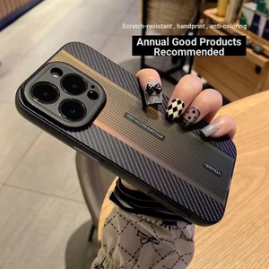 Phong Cách Mới Chất Lượng Cao!!!! 360 ° Ốp Điện Thoại Họa Tiết Sợi Carbon Màu Gradient Thời Trang Chống Rơi Cho iPhone 14 13 12 Pro Max 0.3