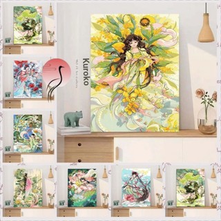 MOZI ✨40 * 50cm / 30 * 40cm Hoa Thần Tự tranh tô màu theo số tranh số hóa tranh sơn dầu số hoá Làm Tranh Sơn Dầu Kỹ Thuật Số Vẽ Tay Tranh Tô Màu Tranh Kỹ Thuật Số Tranh Giải Nén Tranh Trang Trí Phòng Khách Tranh Quà Tặng Sinh Nhật