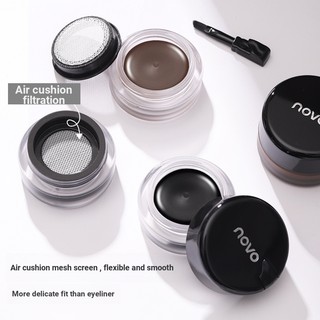 Gel Kẻ Mắt NOVO Màu Đen / Nâu Kháng Nước Lâu Trôi Kèm Cọ NO.5835