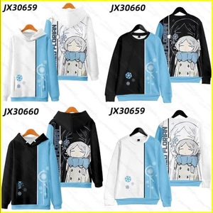 Frieren Beyond Journey 's End Áo Khoác Anime Áo Cosplay Unisex Dài Tay Top Cổ Tròn 3D Chui Đầu Plus Kích Thước