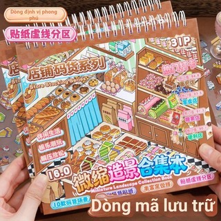 ENWEI 31 Cái [Dòng sách sưu tập Stock Up] Nhãn dán phong cảnh chống nước 3D để lưu niệm Cửa hàng văn phòng phẩm làm bánh Nhật ký