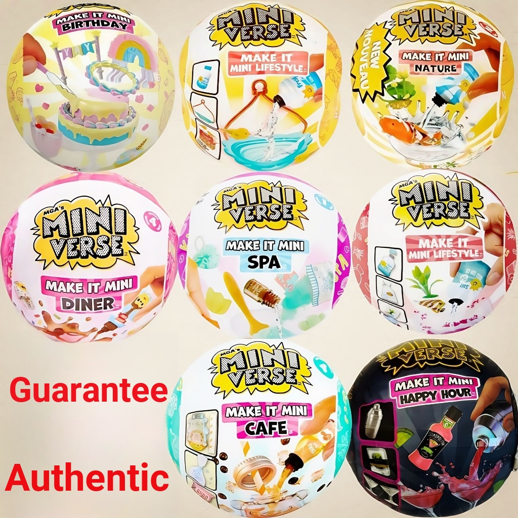 Make It Mini Food Diner Series 3 Mini Collectibles MGA 's Miniverse, Blind Packaging, DIY, Resin Play, Replica Food, Collectors