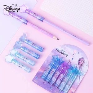 Disney Elsa Nắp Bút Chì Hộp Đựng Học Sinh Tiểu Học Bé Gái Hoạt Hình Dễ Thương Ngôi Sao Hình Trái Tim Lỗ Bút Chì Bảo Vệ Nắp Bút