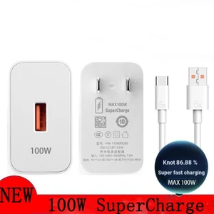 Chính Hãng Honor 100W Sạc Nhanh EU / US / UK SuperCharge Power Adapter 6A Usb Loại C Cáp Cho Honor 400 300 200 100 90 80 Magic 8 7 6 Pro VS2 VS3 V3