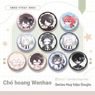 Bộ sưu tập cosplay Bungou Stray Dogs với huy hiệu nút thổ cẩm chân, túi trang trí đẹp mắt