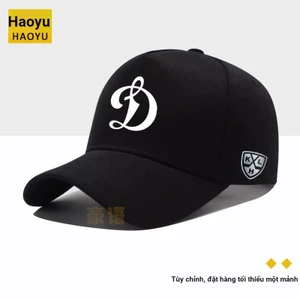 Mũ bóng chàysnapback chữ D họa tiết thời trang, chất liệu cotton, có thể điều chỉnh size phù hợp nam nữ