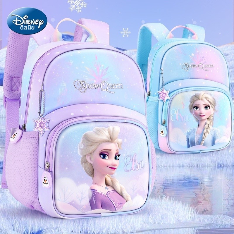 [Ủy quyền chính hãng] Túi đi học mẫu giáo Disney Nữ Elsa Công chúa Cô gái giảm gánh nặng Ba lô nhỏ nhẹ Đi chơi du lịch