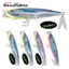 Kim Loại Dạ Quang Chậm Jig 3D In Thân 20-80g Chìm Đúc Jigging Mồi Với Hai Móc Hỗ Trợ Cho Cá Ngừ Bass Đúc Dài Câu Cá Jig Mồi