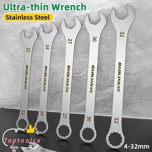 TOPTOOLCX 1 Cái Cờ lê Ratchet, Cờ lê mở siêu mỏng đa chức năng dày 3mm, Cờ lê mở hai đầu 5-32mm Dụng cụ sửa chữa ô tô xe đạp