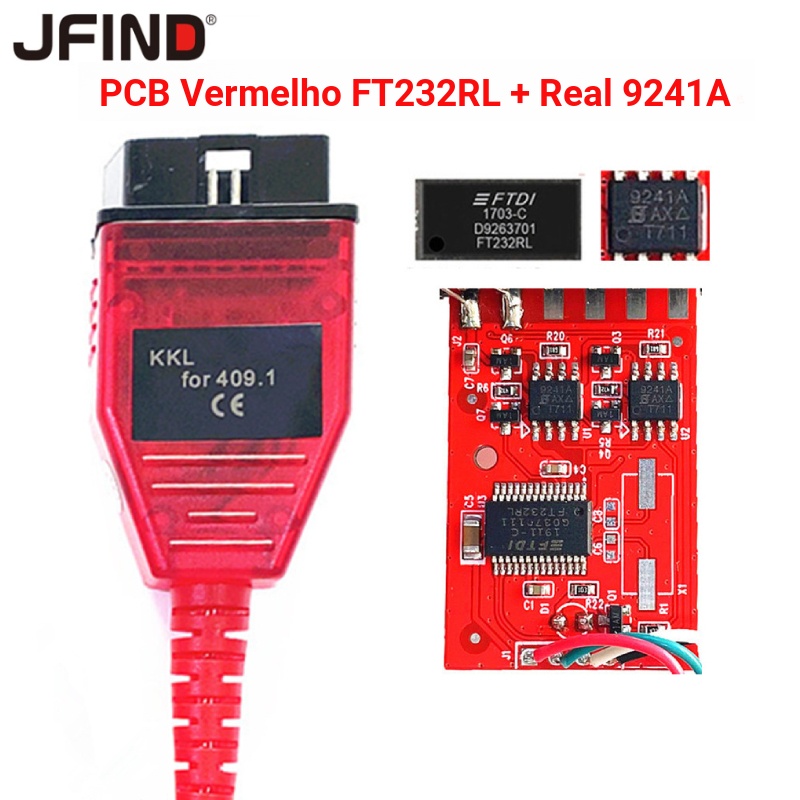 Dây Cáp Chẩn Đoán Lỗi Ô Tô vag kkl 409.1 FTDI FT232RL Chip Real 9241A PCB Cho vag 409.1 kkl OBD OBD2