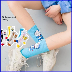 PS1 Doremon Tất Nữ Giữa Ống Thu Đông Dễ Thương Nhật Bản Mềm Mại Em Gái ins Triều Pikachu Nam Mùa Hè Tất