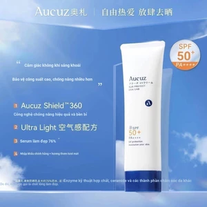 Kem chống nắng Aucuz Auz Kem chống nắng cách ly da mặt dành cho nữ Auzha Da khô Chống trầy xước Ánh sáng mỏng spf50 + Dưỡng ẩm 8NI6