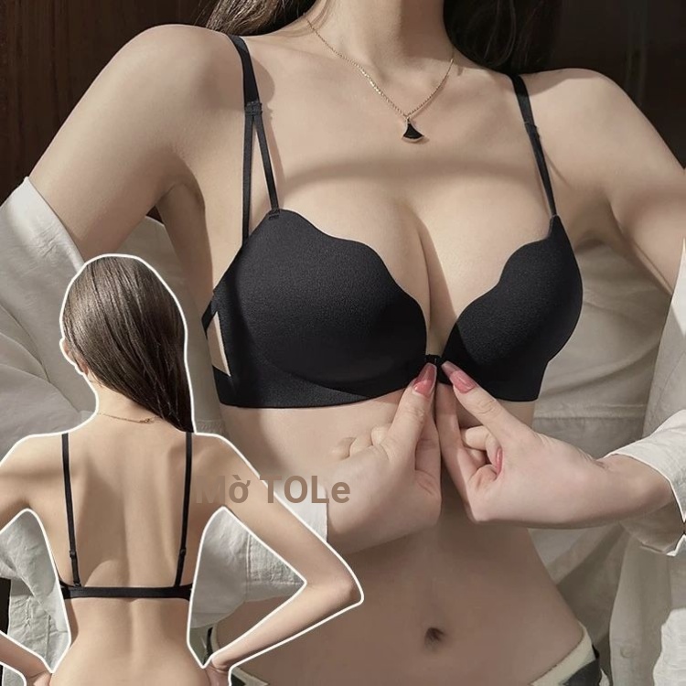 Hình Chữ U Đẹp Lưng Quần Lót Nữ Ngực Nhỏ Tập Hợp Để Nhìn Lớn Mùa Hè 2024 Phong Cách Mới Gợi Cảm Mỏng Dây Đeo Trước Khóa Áo Ngực Dây