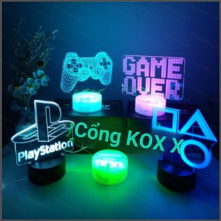 GC9 3D Đèn Ngủ Đèn PlayStation Chơi Game Biểu Tượng Logo Hình Trang Trí Phòng Ngủ Chiếu Sáng Từ Xa Đèn LED Trẻ Em Quà Tặng CG9