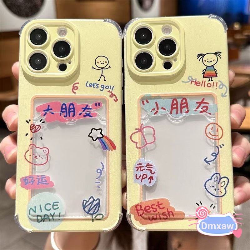 Ốp điện thoại đựng thẻ cặp đôi ngộ nghĩnh cho OPPO A5 Pro Reno 13 13F 12F 11F 8 7 6 A5S A3S A12 A12E A9 2020 5G 4G Vỏ mềm hoạt hình bốn góc Vỏ mềm chống rơi