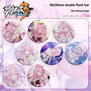 Trò Chơi Honkai Tác Động 3 Elysia Huy Hiệu Nút Cài Áo Cosplay Bộ Sưu Tập Đồ Chơi Túi Trang Trí Quà Tặng 58mm