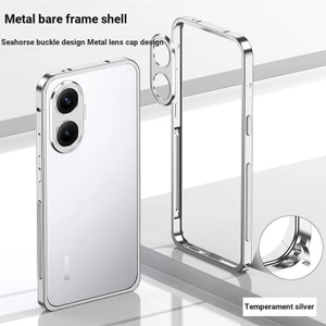 Ốp Điện Thoại Kim Loại Siêu Mỏng Cho Redmi Turbo 4 pro Tản Nhiệt Khung Trần Thép Không Gỉ Khóa Cá Ngựa Thiết Kế Vỏ Bảo Vệ