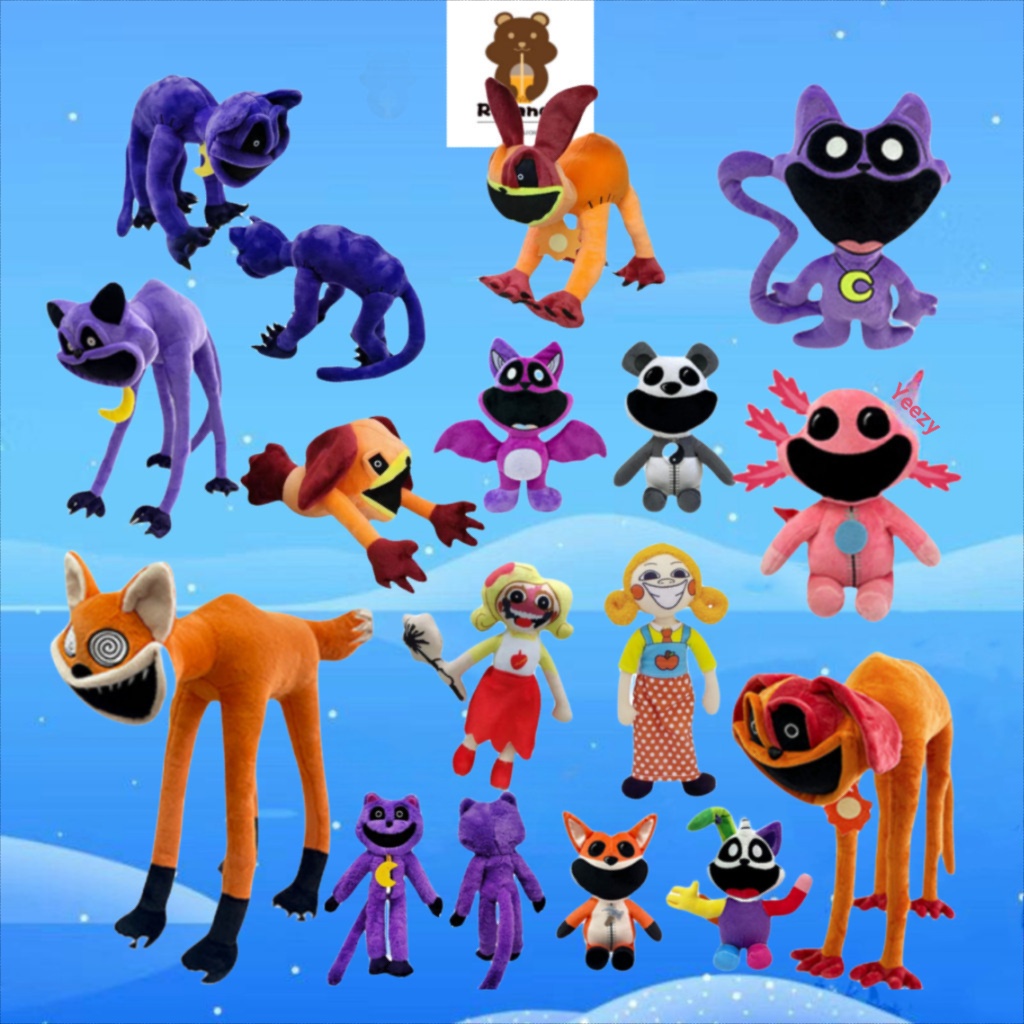 Smiling Critters Đồ Chơi Nhồi Bông Sang Trọng Catnap Mỉm Cười Búp Bê Khủng Bố Miệng Lớn Mèo Tím Ngủ Búp Bê Địa Ngục