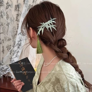 Thêu Tre Giả Rối Ngọc Trai Kẹp Tóc Phong Cách Trung Hoa Phong Cách Trung Hoa Mùa Xuân Kẹp Tóc