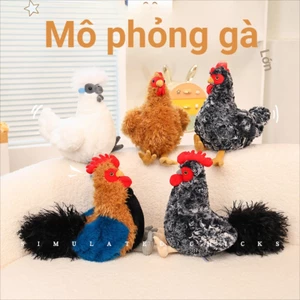 Rytanda Mô Phỏng Dễ Thương Gà Trống Gà Đen Reed Hoa Gà Đồ Chơi Sang Trọng Gối Gia Cầm, Động Vật Mềm Búp Bê Sofa Đệm Phòng Ngủ Trang Trí Phòng Khách Quà Tặng Sinh Nhật