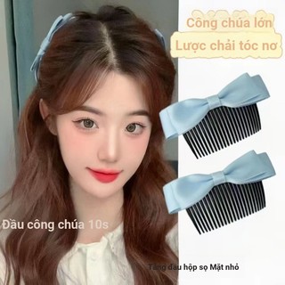 Mũ đội đầu lược đảo ngược nơ xanh tính khí vô hình