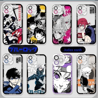 Cool Blue Lock Anime Shell Cho IPhone 17 AIR 17 11 15 Pro Max Plus Ốp Lưng Silicon Mềm Trong Suốt