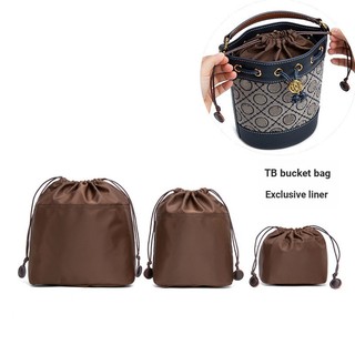 Túi Nylon lót trong, hỗ trợ lưu trữ, sắp xếp cho TB Tory Burch xô/mini, dây đeo kèm