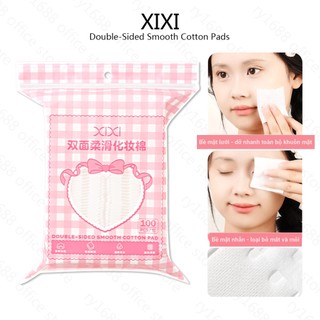Miếng Lót Cotton 100 Chiếc XIXI Hai Mặt Mềm Mại Ba Lớp Dày Hấp Thụ Nước Cao Trang Điểm Loại Bỏ Cotton GJ-158