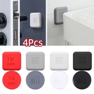 4 Chiếc Tết Nguyên Đán Fu Nhân Vật Cửa Hút Silicon Không Đục Lỗ