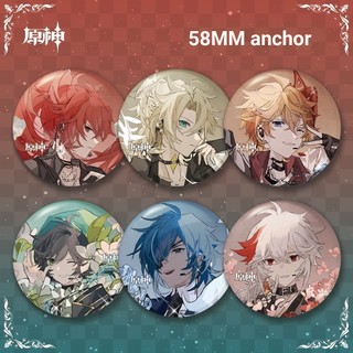 Trò Chơi genshin Tác Động Diluc Venti Xiao Huy Hiệu Nút Cài Áo Cosplay Bộ Sưu Tập Đồ Chơi Túi Trang Trí Quà Tặng