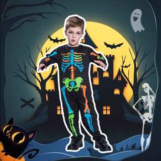 Trang phục xương đầy màu sắc cho trẻ em  Halloween