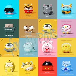Vỏ bảo vệ tai nghe phong cách hoạt hình cho AirPods 4/Pro/3/2, tương thích AirPods Pro, mẫu 2025