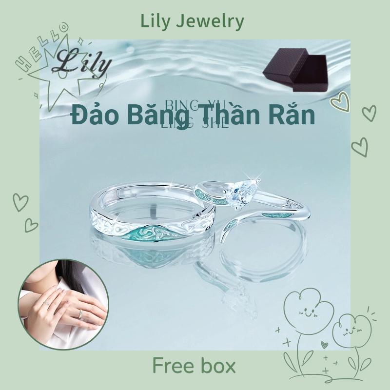 Thời Trang Bạc 925 Rắn Cặp Đôi Nhẫn Đơn Giản Phù Hợp Với Xanh Nam Nữ Nhẫn Cặp Đôi Quà Tặng Ngày Lễ Tình Nhân