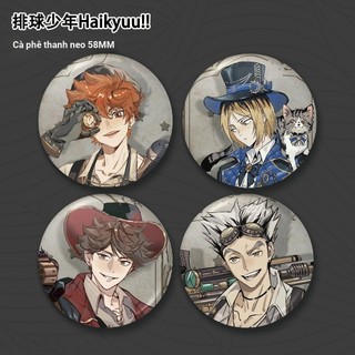 Anime Haikyuu bóng chuyền trường trung học Kageyama Kozume Hinata Huy Hiệu Nút Cài Cài Áo Cosplay Bộ Sưu Tập Đồ Chơi Túi Trang Trí Quà Tặng 58mm