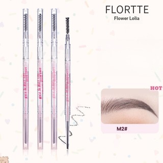 Flortte Bút Chì Kẻ Lông Mày Hai Đầu Siêu Mịn Kháng Nước Chống Mồ Hôi