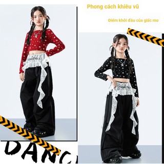 Đồ Nhảy Hiện Đại Hiphop Trẻ Em Set Đồ Dance Jazz Quần Nhảy Crop Top Đồ Nhảy Cho Bé Gái Bộ Tập Nhảy Cho
