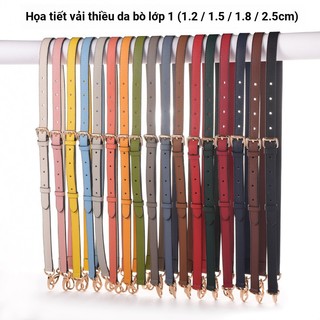 Dây đeo túi da thật họa tiết vải thiều, có thể điều chỉnh, dài 110-130cm, cho túi xách, túi đeo chéo