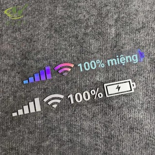 [MAO] Đánh dấu mức Wifi Đề can ô tô Kính chắn gió phía sau ô tô Nhãn dán vui nhộn VN