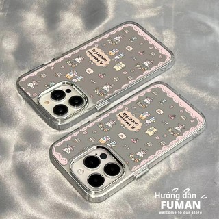 Vỏ Gương Thỏ Dễ Thương Phong Cách Hàn Quốc Tương Thích Cho Xiaomi 14T 14 Pro Redmi 14C 14R Note 14 13 Pro Plus Poco C50 C55 4G Ốp lưng Mạ Mềm Ốp Lưng