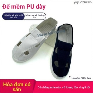 Giày Vải canvas Chống Tĩnh Điện Chống Bụi Thiết Kế Lỗ Lưới Thời Trang Cao Cấp