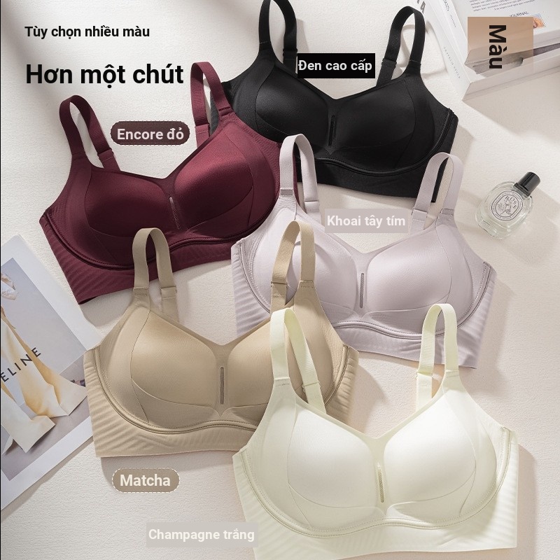 Phong Cách Mới Kích Thước Lớn Mềm Mại Hỗ Trợ Đồ Lót Không Dây Nữ Nâng Lên Nâng Lên Chống Chảy Máu Nửa Cố Định Áo Ngực Mỏng