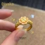 Dễ Thương Thú Cưng Series Apple Bing Chó Dễ Thương Cát Cừu Mạ Vàng Nhẫn 24k Mạ Vàng Nhẫn Tự Làm Phụ Kiện Tay Phụ Kiện