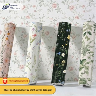 Giấy Dán Tường Pháp ins Phong Cách Tươi Nhỏ Hoa Giấy Dán Tường Tự Dính Cho Thuê Phòng Chống Thấm Nước Tủ Hoa Miếng Dán YMSJ