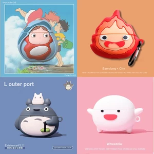 Anime style Flame headphone case cho AirPods 4/Pro/Pro 2/2 Gen, Ponyo
