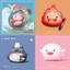 Anime style Flame headphone case cho AirPods 4/Pro/Pro 2/2 Gen, Ponyo