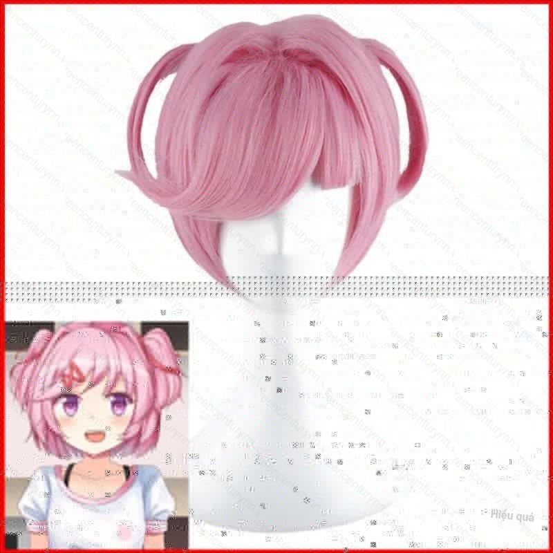 GN Doki Doki Văn Học Câu Lạc Bộ Natsuki Màu Hồng Cosplay Tóc Giả Tóc Giả Chịu Nhiệt Tiệc Halloween NG