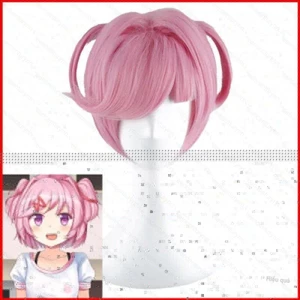 GN Doki Doki Văn Học Câu Lạc Bộ Natsuki Màu Hồng Cosplay Tóc Giả Tóc Giả Chịu Nhiệt Tiệc Halloween NG